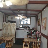 Fresh flowers (: at Nit's Cafe in Fort Bragg