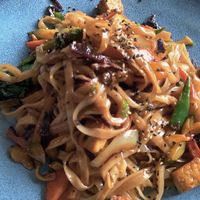 Vegan tofu noodles at The Little Kitchen in Geneva