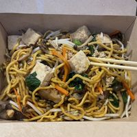 Pan Fried Pancit Noodle  at Empty Bowl Gourmet Noodle Bar in Santa Barbara