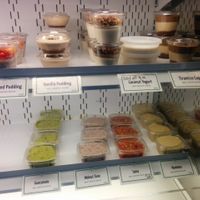 Close up of prepared, ready to go case at Christopher's Kitchen in Palm Beach Gardens