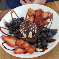 Brownies a la mode at Christopher's Kitchen in Palm Beach Gardens