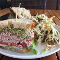 Tuna Walnut sandwich With coleslaw    at Christopher's Kitchen in Palm Beach Gardens