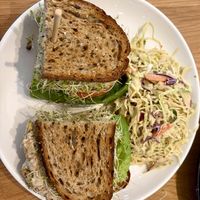 “Tuna” salad sandwich with coleslaw   at Christopher's Kitchen in Palm Beach Gardens
