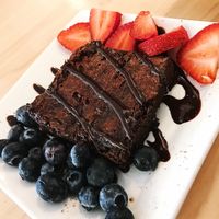 brownie sundae  at Christopher's Kitchen in Palm Beach Gardens