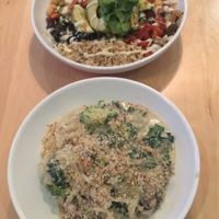 Fettuccine Alfredo and (I think, if I remember correctly) the power bowl at Christopher's Kitchen in Palm Beach Gardens