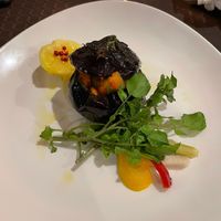 Ratatouille stuffed eggplant. at Potager in Aizuwakamatsu