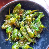 Pimientos de padrón at El Rincón la Abu in Tenerife