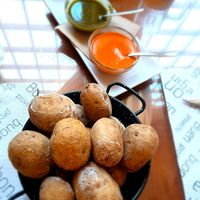 Papas arrugadas con mojo at El Rincón la Abu in Tenerife