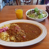 Curry set at Cafe Atl in Osaka