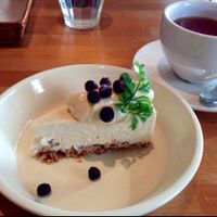 Soy Cheesecake (Fantastic!) at Cafe Atl in Osaka
