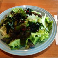 Salad with wakame (seaweed)  at Cafe Atl in Osaka