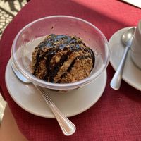Hazelnut tartufo  at Caffe del Corso in Tropea