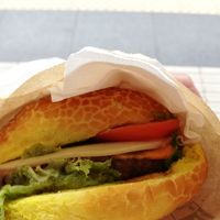 Wow burger at A café in Bologna