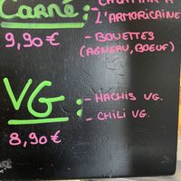 Only two vegan options in restaurant  at Biocoop in Vannes
