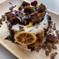 Vegan waffles with Brownie at La Papa in Barcelona