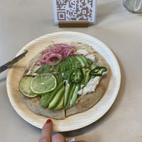 Vegan pizza at La Papa in Barcelona