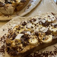 Banana (homemade vegan) Nutella bread! #Veganuary at La Papa in Barcelona