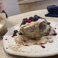 Fruit pancakes  at La Papa in Barcelona