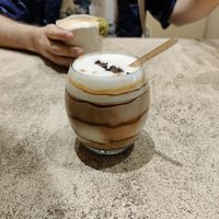 Coconut latte at La Papa in Barcelona