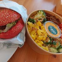 Falafelburger and the tempeh lover at Mr. Vegan Foodbar in Nijmegen