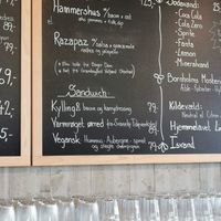 Menu at Brohuset ved Hammershus in Allinge