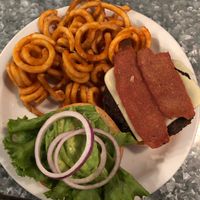 Vegan California Burger! They have vegan bacon and Swiss cheese at Downbeat Diner and Lounge in Honolulu