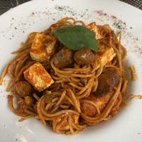 Tofu and sausage pasta   at Funcho Gourmet in Funchal