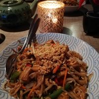 Pad Thai and Ginger Tea (not specified on menu but they have fresh ginger) at Asia Today in Groningen