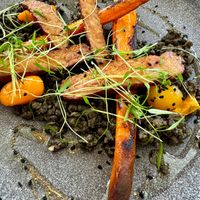 The vegan lentil salad   at Café Datel in Ceske Budejovice