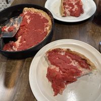 Vegan Deep Dish Cheese Pizzaa  at UNO Pizzeria in Chicago