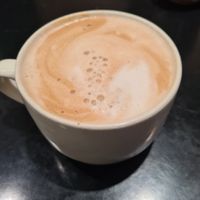 Latte with oat milk at Food Sentimentale in Bayonne