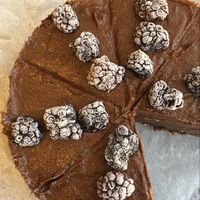 Böğürtlenli raw vegan pasta at Lifeboxtr in Kas