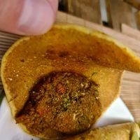 Kokoreç from Oyster mushrooms in peaflour taco at Lifeboxtr in Kas