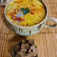 Lentil soup with curcuma at Lifeboxtr in Kas