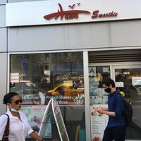 Front of juice bar. at Hawa Smoothies & Bubble Tea in New York City