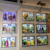 Inside venue--no seating inside at Hawa Smoothies & Bubble Tea in New York City