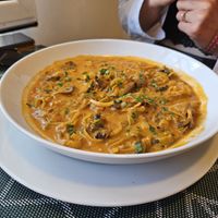 Mushroom Stroganoff at Poço Azul in Sao Miguel