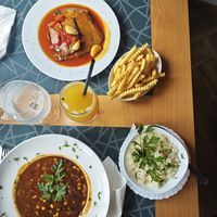 black bean stew & seitan steak at Poço Azul in Sao Miguel