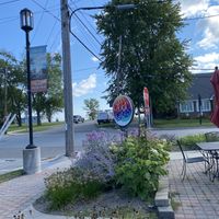 Outdoor seating  at Sunrise Kava Cafe in Oscoda