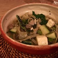 Yummy noodle soup at Vegan French Restaurant L'Espéranceレスペランス in Sapporo