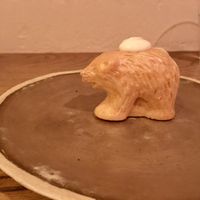 A bear as my first dish of the course at Vegan French Restaurant L'Espéranceレスペランス in Sapporo