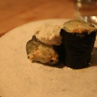 Baba ghanoush miso sushi?! Incredible   at Vegan French Restaurant L'Espéranceレスペランス in Sapporo