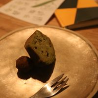 Earthy banana bread dessert I didn’t have room for.  at Vegan French Restaurant L'Espéranceレスペランス in Sapporo