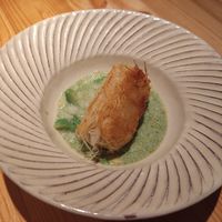 Kadayif with basil risotto at Vegan French Restaurant L'Espéranceレスペランス in Sapporo