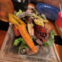 Grilled veggies ask no butter at Choriarte in San Jose Del Cabo