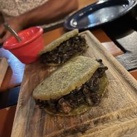 Arepa de huitlacoche ask no cheese at Choriarte in San Jose Del Cabo