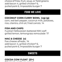 Only one page of the menu :-( at Sunriver Brewing Co in Sunriver