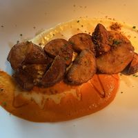 Messed up patas bravas (had to discard the aioli). Had to also discard mushroom paella toppings  at El Five in Denver