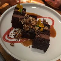 Complimentary vegan dessert, a hazelnut torte 😋  #Veganuary at El Five in Denver