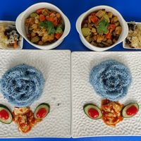 New Roses Rice set at Loving Nature Fortunate Coffee Cafe in Central Singapore